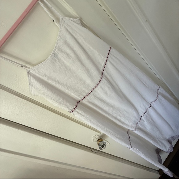 Esmara by Heidi Klum White Boho Embroidered Maxi Dress Size 8 - Picture 2 of 14